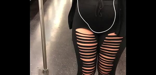  Wife in see through short no bra walking through the city